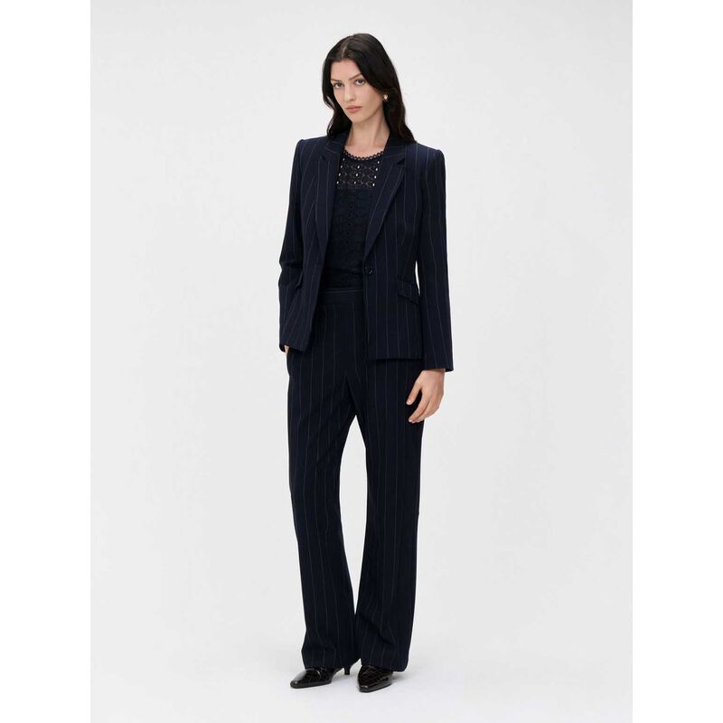 Veronika Maine Wide Pinstripe Straight Leg Pant image number 2
